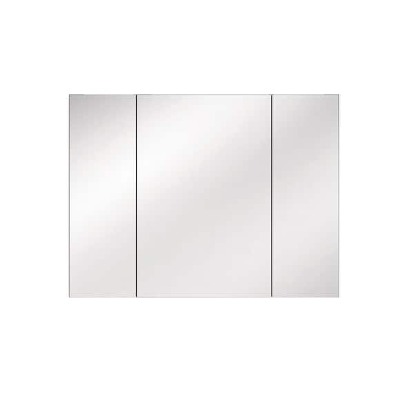 40 in. W x 30 in. H Rectangular Aluminum Medicine Cabinet with Mirror and Adjustable Shelves
