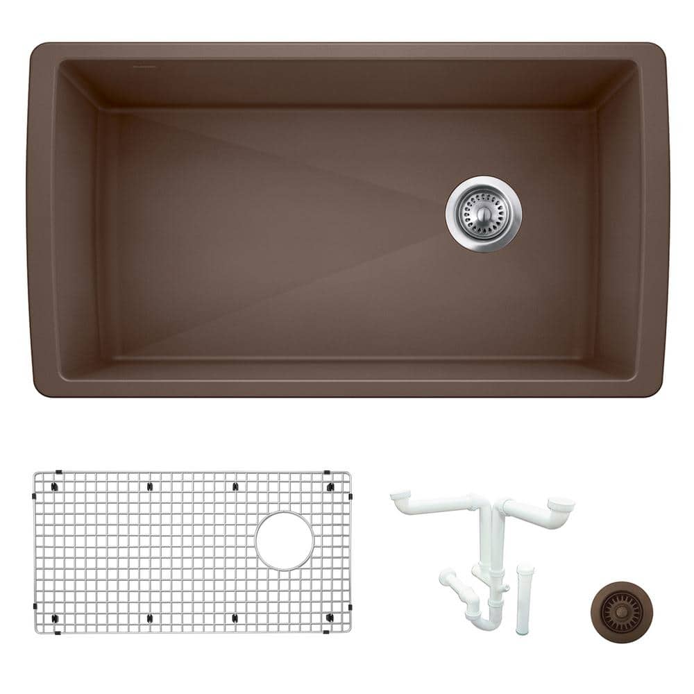 Diamond 33.5 in. Undermount Single Bowl Cafe Granite Composite Kitchen Sink