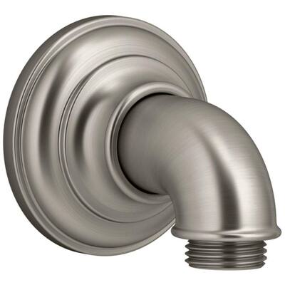 Artifacts 1/2 in. Metal 90-Degree NPT Wall-Mount Supply Elbow in Vibrant Brushed Nickel
