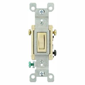 120 Volt Toggle Framed Single-Pole Ac Quiet Switch Light Almond 10-Pack Leviton 1451-2TM 15 Amp Grounding Residential Grade 