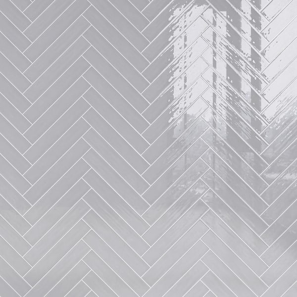 MOLOVO Nova Smoke Gray 1.97 in. x 11.81 in. Polished Ceramic