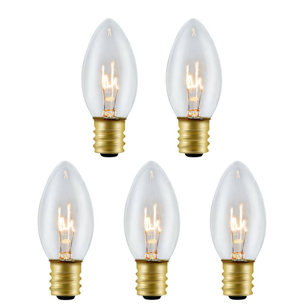 Home Accents Holiday 25 Pack C9 Clear Incandescent Commercial Bulbs