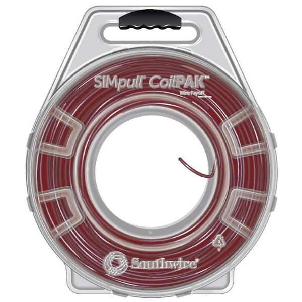 600 ft. Red/White-Red Stripe 10/2 STR CU CoilPAK SIMpull THHN Wire