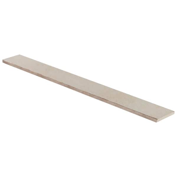 Monolith Crema Beige 3 in. x 24 in. Matte Porcelain Bullnose Trim (0.46 sq. ft./each)