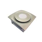 Slim Fit 120 CFM Bathroom Exhaust Fan with LED Light Ceiling or Wall Mount, Satin Nickel
