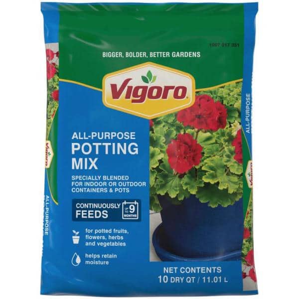 Vigoro 10 qt. All Purpose Potting Soil Mix for Indoor or Outdoor Use
