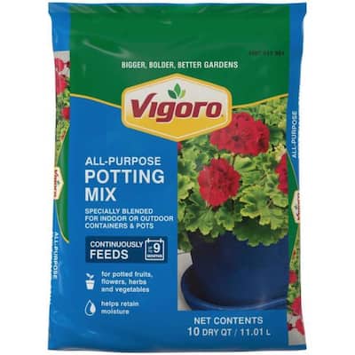 10 qt. All Purpose Potting Soil Mix for Indoor or Outdoor Use for Fruits, Flowers, Vegetables and Herbs
