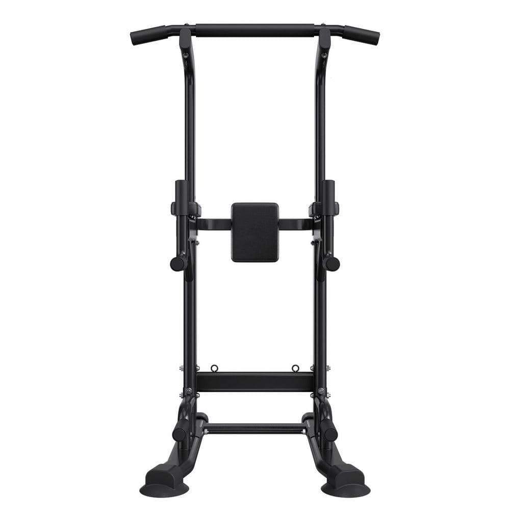 VEVOR Pull Up Bar, 330 lbs. Power Tower Dip Station, Workout Dip Station with H-Shaped Stable Base and Back Pad, Adjustable