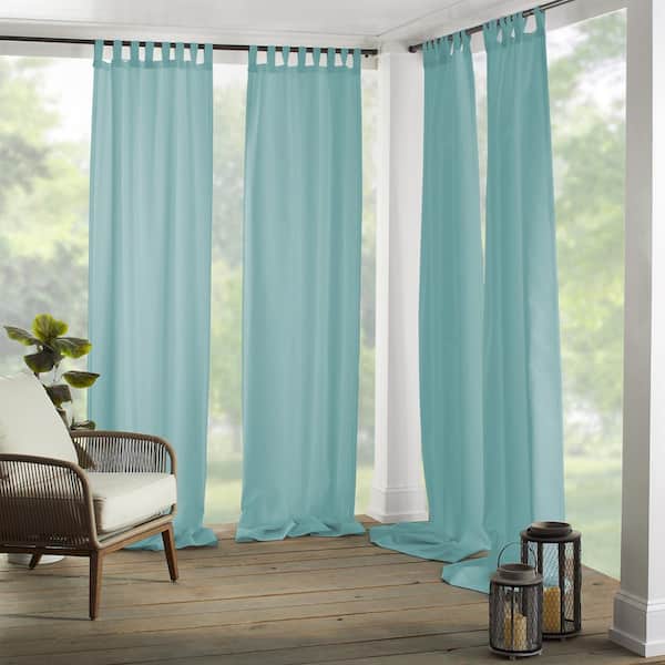 Elrene Mineral Solid Tab Top Room Darkening Curtain - 52 in. W x 84 in. L