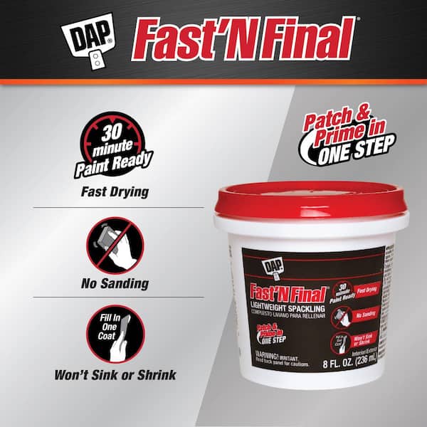 Fast 'N Final 32 oz. White Lightweight Spackling (6-Pack)