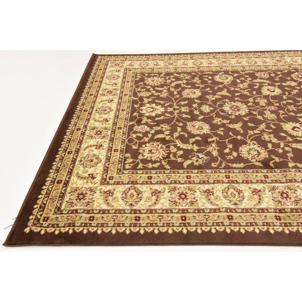 Brown Rectangular Stain-Resistant Synthetic Indoor Rug 7'10 x 10'