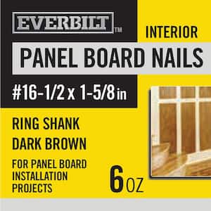 16-1/2 x 1-5/8 in. Panel Board Nails Dark Brown 6 oz (Approximately 180 Pieces)
