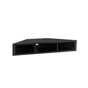 Emmeline 47 in. Cappuccino Particle Board Corner TV Stand Fits TVs Up to 52 in. with Cable Management