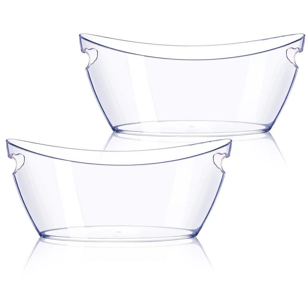 16.7 in. 5.8 qt. Clear Ice Bucket 2 PCS, Mimosa Bar Supplies Beverage Tub for Champagne, Beer and Sparkling Wine price history on PriceWatchPro