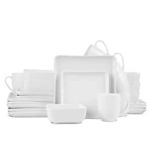 Stone Lain Amy 24-Piece Dinnerware Set Porcelain, Service For 6, White