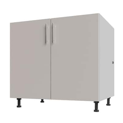 Miami Weatherboard 36 in. X 27 in. X 34.5 in Outdoor Base Cabinet Full Height in Shoreline Gray Matte
