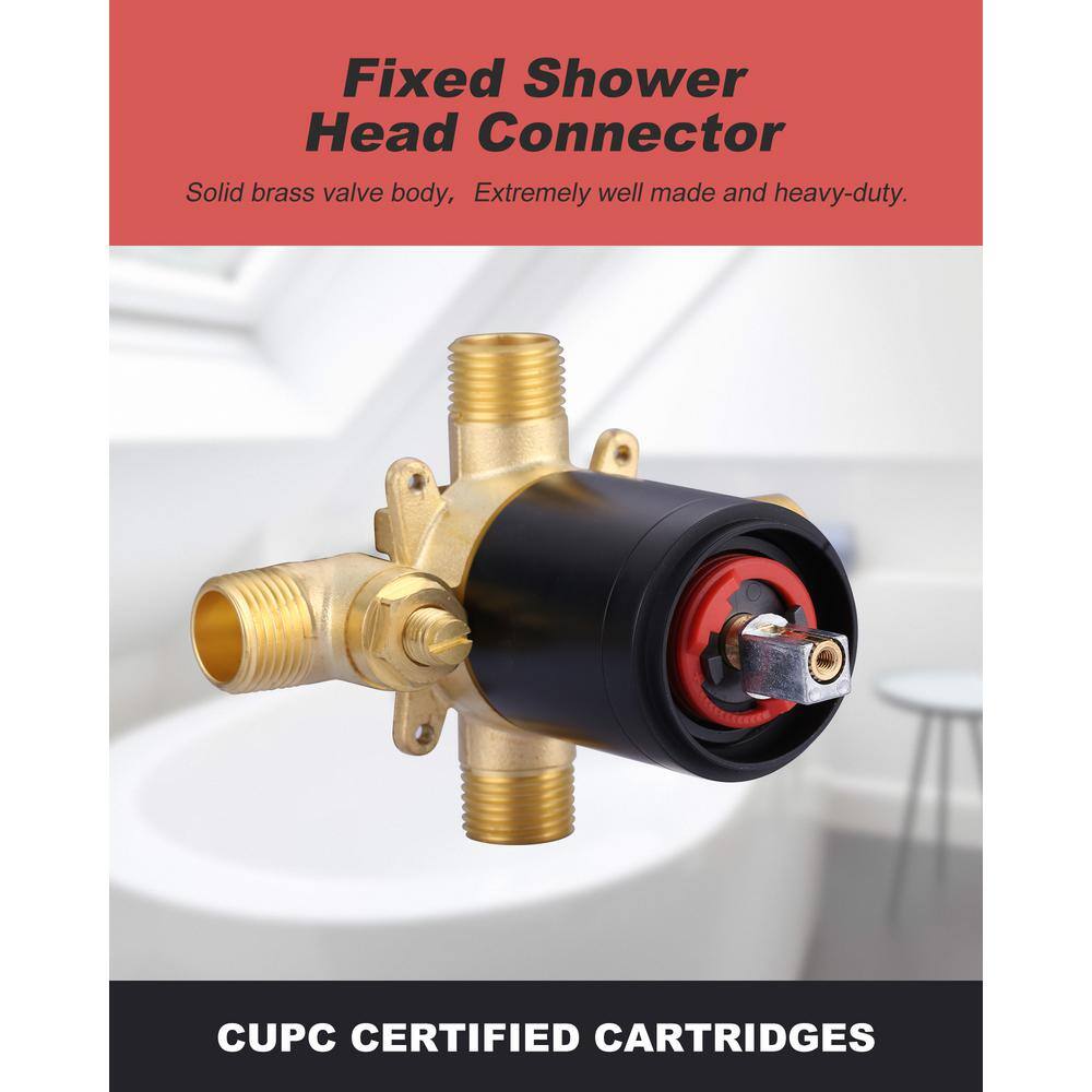 Brushed Nickel 7-Spray Wall Mounted Shower System with Handheld