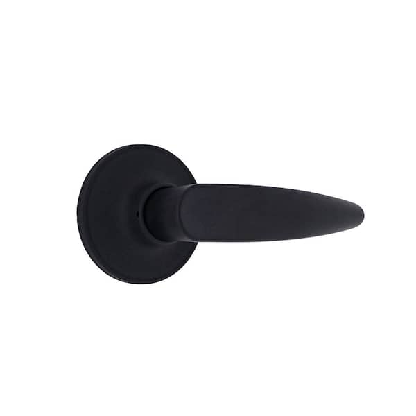 Straight Matte Black Hall/Closet Door Lever