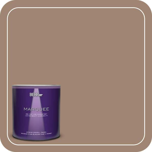 BEHR MARQUEE 1 qt. #ICC-71 Warm Nutmeg Eggshell Enamel Interior Paint & Primer