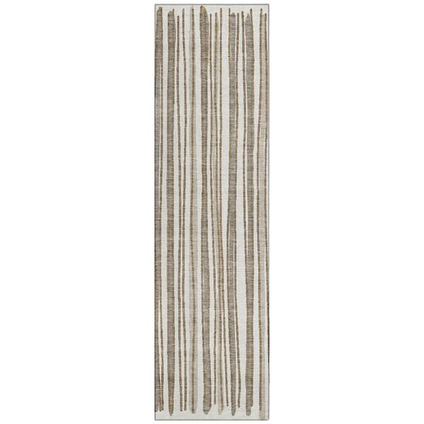 Chantille Machine Washable Indoor/Outdoor Abstract ACN3045 Ivory 2 ft. x 7 ft. Runner Rug