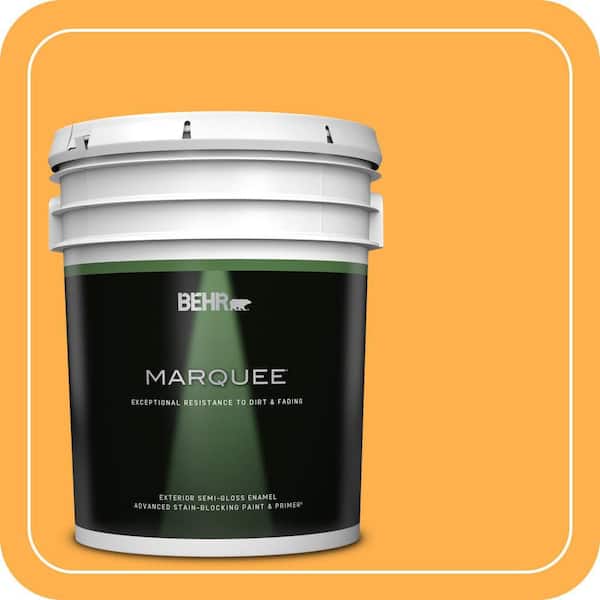 BEHR MARQUEE 5 gal. #P250-6 Splendor Gold Semi-Gloss Enamel Exterior Paint & Primer