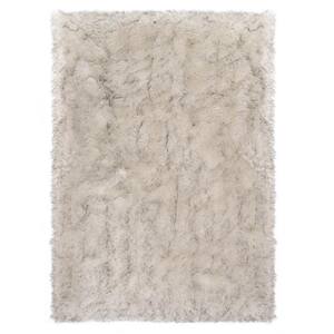 White/Gray 8 ft. x 10 ft. Sheepskin Faux Furry Cozy Area Rug