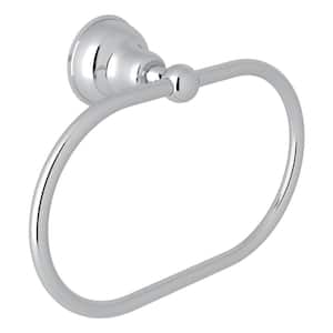 Country Bath Towel Ring in Polished Chrome
