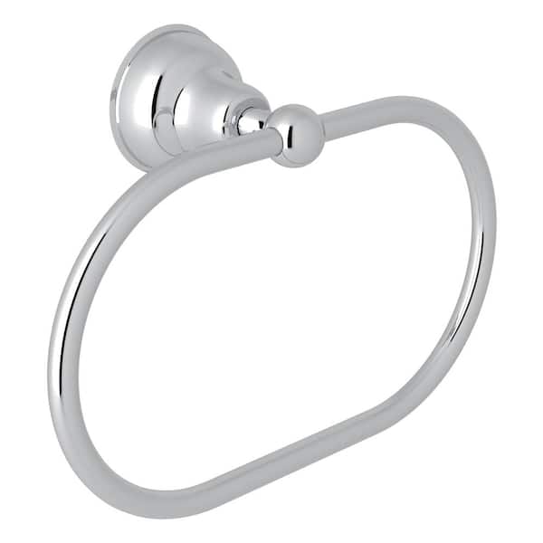 Arcana Wall Mounted Towel Ring in Polished Chrome