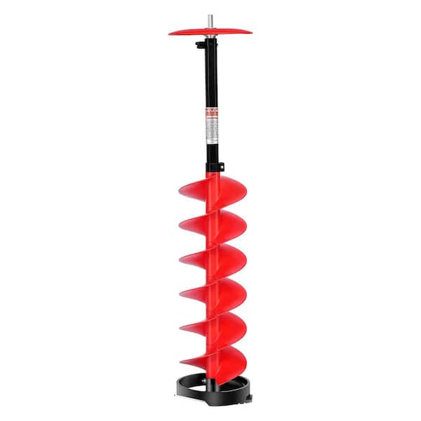 Ice Auger Drill Bit, 8in. Diameter 41in. Length, Cordless Nylon Ice Fishing Augers With Extra 13. 4in. Extension Rod