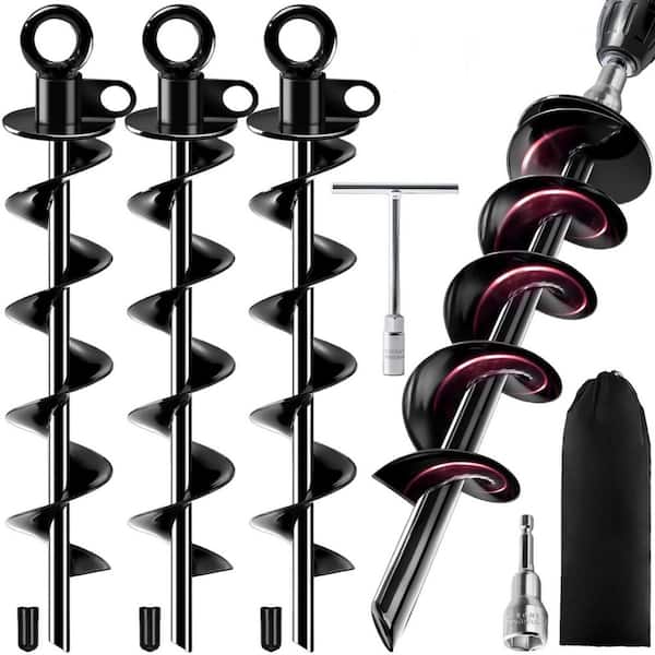 MOEPISY Heavy Duty Ground Anchors for Trampoline High Wind Swing