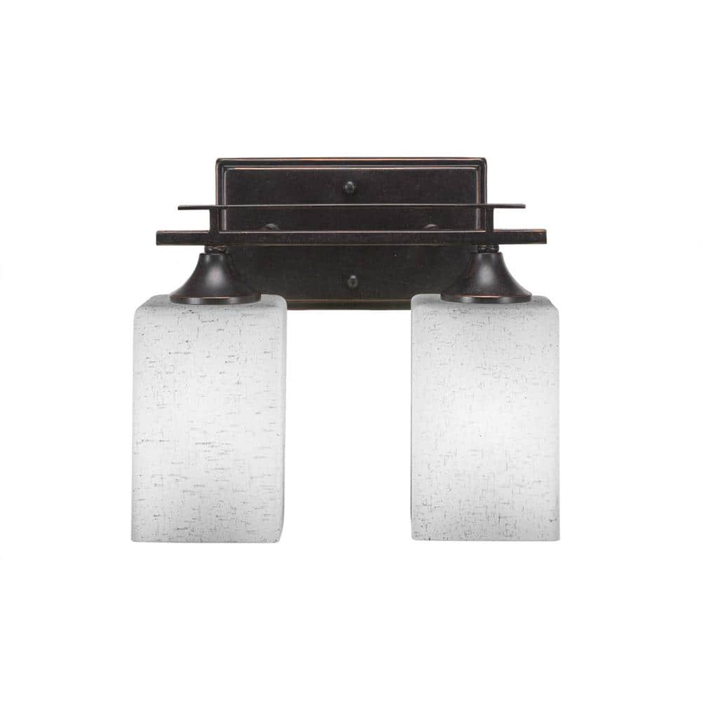 Ontario 11.5 in. 2-Light Dark Granite Vanity Light