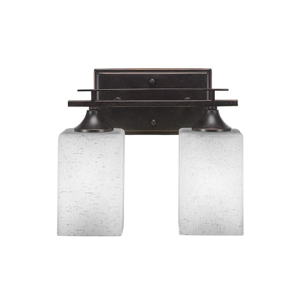 Ontario 11.5 in. 2-Light Dark Granite Vanity Light