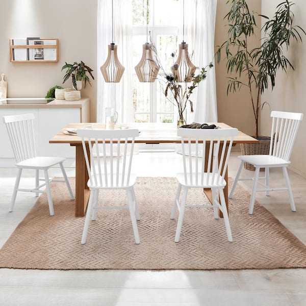 White kitchen chairs set of 4 discount