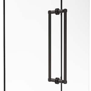 Contemporary 18 in. Back to Back Shower Door Pull in Oil Rubbed Bronze