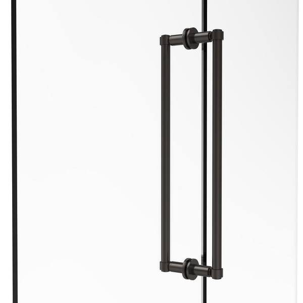 Allied Brass Contemporary 18 in. Back to Back Shower Door Pull in Oil