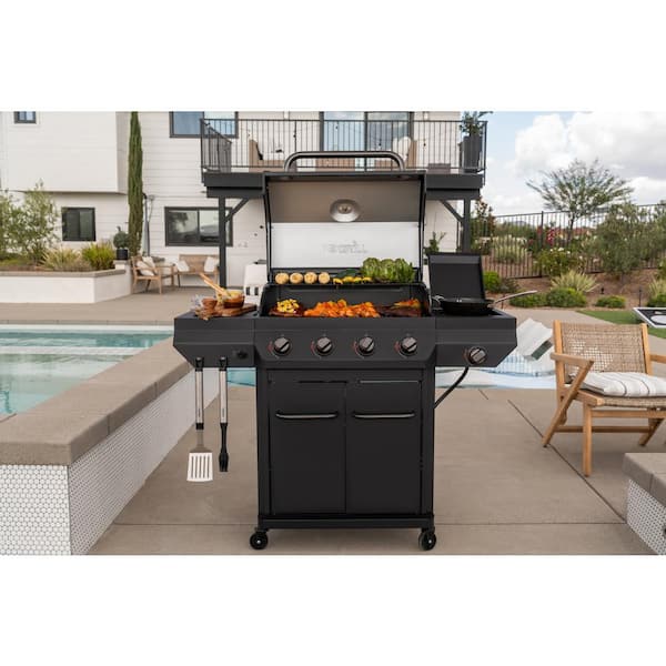 Nexgrill 4 Burner with Side Burner Propane Gas Grill in Black 720