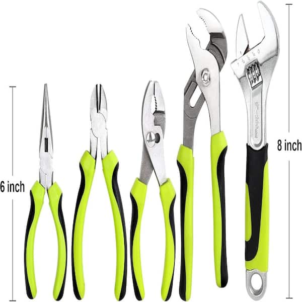 5-Piece Utility Pliers Set, Green