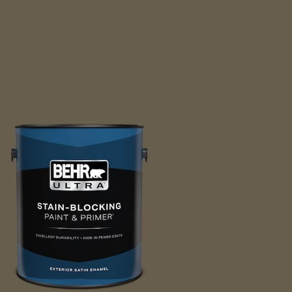 BEHR ULTRA 1 gal. #N320-7 Primitive Satin Enamel Exterior Paint & Primer