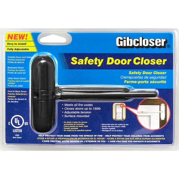 Prime-Line 150 lb., Diecast, Black, Spring Door Closer KC16HD