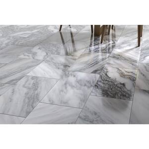 Vicenza Cloud 5.91 in. x 12.01 in. Marble Wall Tile (0.49 sq. ft.)