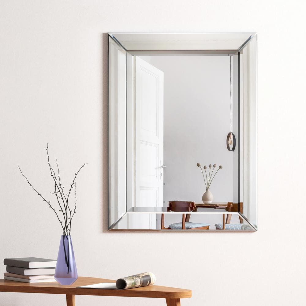 Eldemire Solid Wood Full-Length Beveled Rectangular Mirror