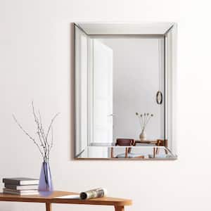 Medium Rectangle Pewter Beveled Glass Modern Mirror (40 in. H x 30 in. W)