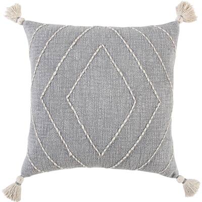 grey and white throw pillows