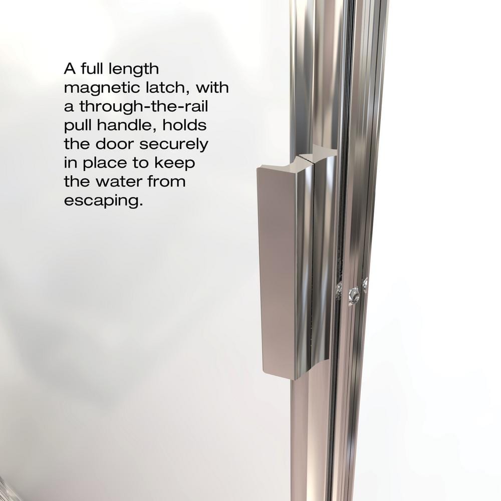 Sopora 37" x 67" Chrome Framed Pivot Shower Door