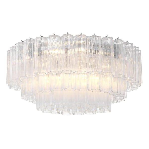 32 in. Addis 16 Light Polished Chrome Flush Mount