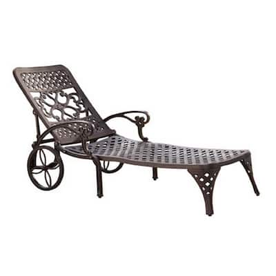 Bronze Outdoor Chaise Lounges Patio Chairs The Home Depot - Cast Aluminum Chaise Lounge With Wheels Bronze Outdoor Chaise Lounges Patio Chairs The Home Depot - Cast Aluminum Chaise Lounge With Wheels