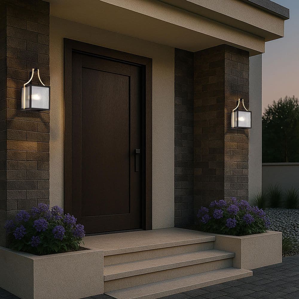 Holden 11.13 in. Black / Gold Outdoor Hardwired Wall Lantern Sconce with No Bulbs Included price history on PriceWatchPro