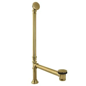 Vintage 23-Gauge Toe Touch Tub Waste and Overflow in Brushed Brass