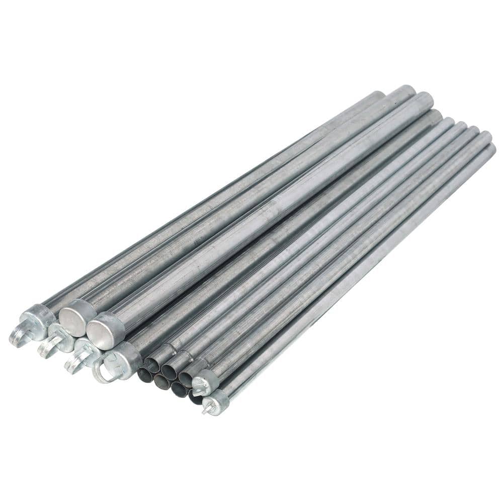 Galvanized Steel Diamond Mesh Chain Link Fence Kit, 4 x 50 ft, Silver
