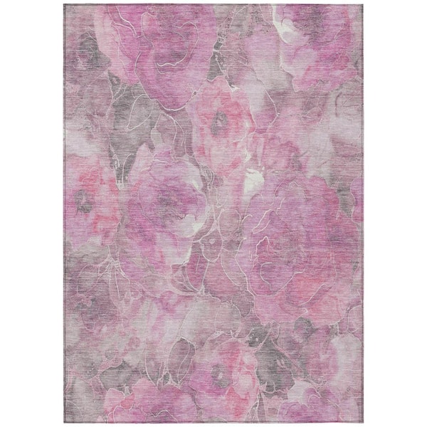 Chantille Machine Washable Indoor/Outdoor Abstract ACN1859 Pink 3 ft. x 4 ft. Area Rug